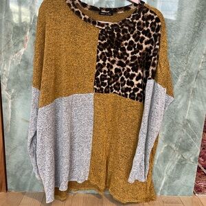 Sweet Claire Colorblock Sweater Top